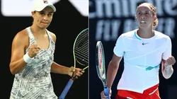 Ashleigh Barty (left) and Madison Keys