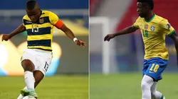 Enner Valencia of Ecuador and Vinicius Junior of Brazil