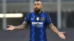 Arturo Vidal in action for Inter Milan.