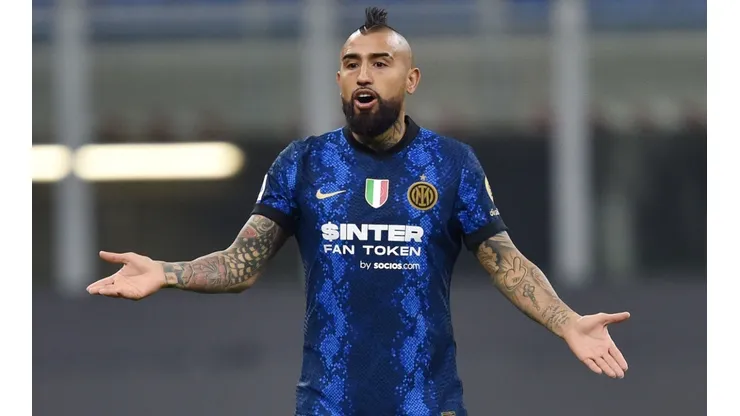 Arturo Vidal in action for Inter Milan.