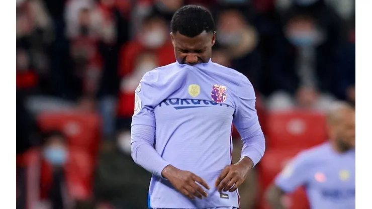 Ansu Fati suffered a hamstring injury during Barcelona's defeat to Athletic Club in the Copa del Rey.
