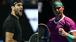 Matteo Berrettini (left) and Rafael Nadal