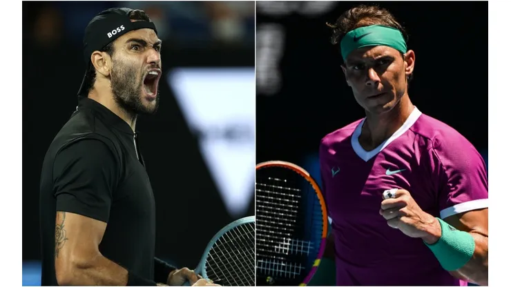 Matteo Berrettini (left) and Rafael Nadal
