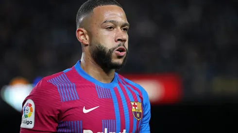 Forward Memphis Depay of Barcelona