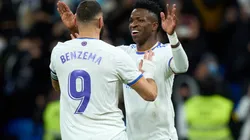 Real Madrid forwards Benzema and Vinicius