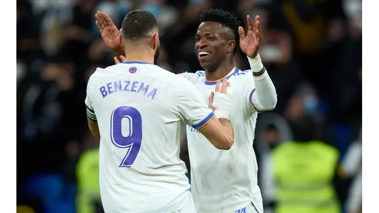 Real Madrid forwards Benzema and Vinicius