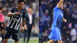 Maximiliano Meza of Monterrey (right) and Carlos Rodriguez of Cruz Azul (left)
