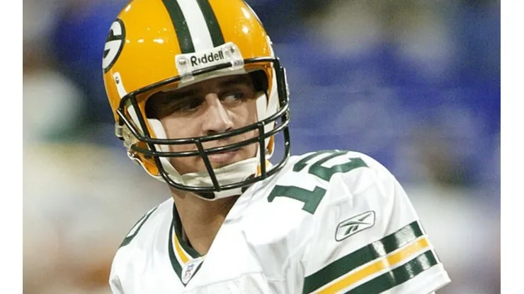 Young Aaron Rordger Rodgers in his first season with the Green Bay Packers on 2005.