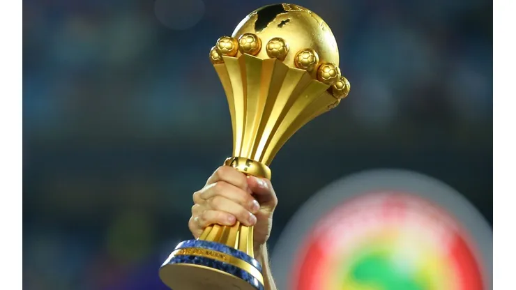 A detail view of the African Cup trophy