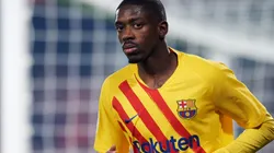 Ousmane Dembele of Barcelona in action