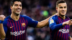 Luis Suarez (left) and Coutinho (right) at Barcelona in 2018