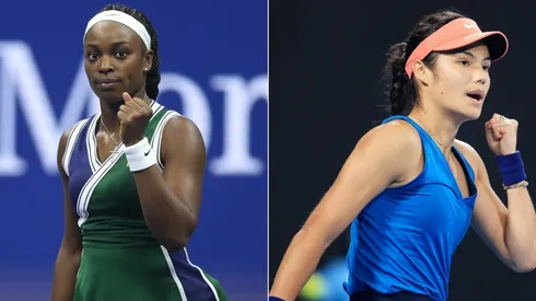 Sloane Stephens (left) and Emma Raducanu
