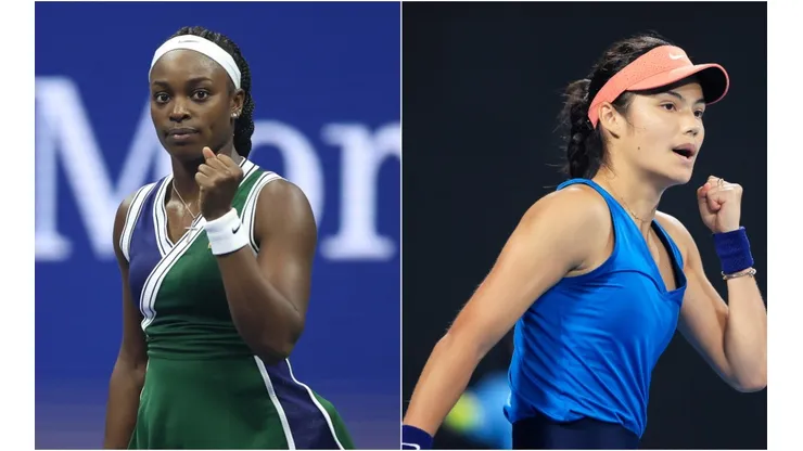 Sloane Stephens (left) and Emma Raducanu
