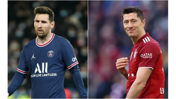 Lionel Messi (left) and Robert Lewandowski