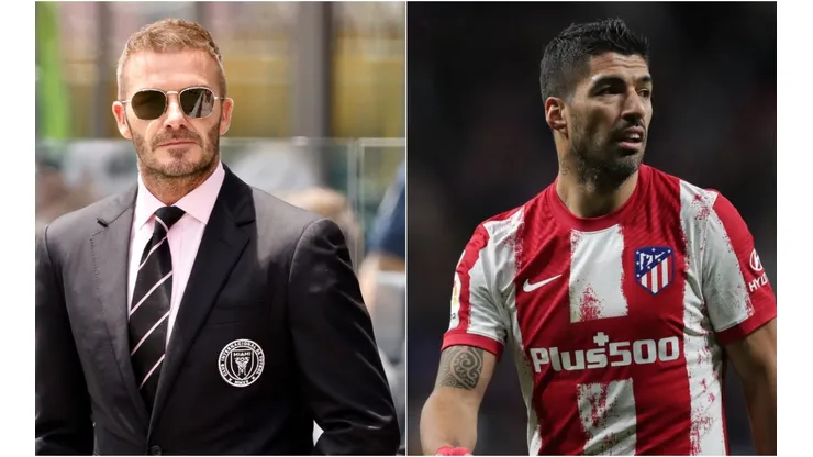 David Beckham (left) and Luis Suarez