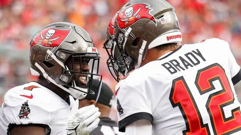 Fournette and Brady of Tampa Bay Buccaneers