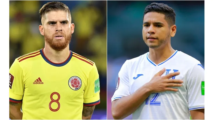 Gustavo Cuellar of Colombia (left) and Carlos Pineda of Honduras (right)