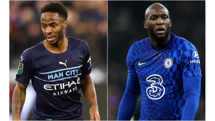 Raheem Sterling of Manchester City (left) and Romelu Lukaku of Chelsea (right)