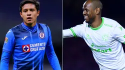 Edgar Gutierrez of Cruz Azul (left) and Diego Rolan of Juarez (right)