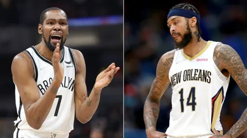Kevin Durant of the Brooklyn Nets (left) and Brandon Ingram of the New Orleans Pelicans (right)