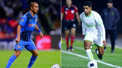 Rafael Baca of Cruz Azul (left) and Matias Ariel Garcia of Juarez