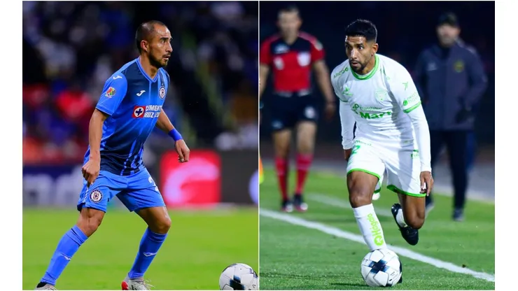 Rafael Baca of Cruz Azul (left) and Matias Ariel Garcia of Juarez