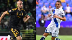 Carlos González of Tigres (left) and Javier Salas of Puebla