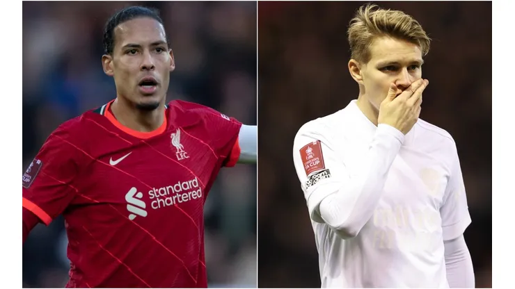 Virgil Van Dijk of Liverpool (left) and Martin Odegaard of Arsenal (right)