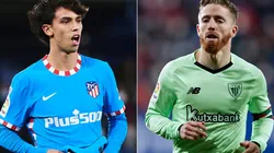 Joao Felix of Atletico Madrid (left) and Iker Muniain of Athletic Club (right)