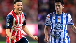 Eduardo Torres of Chivas (left) and Daniel Aveces of Pachuca (right)