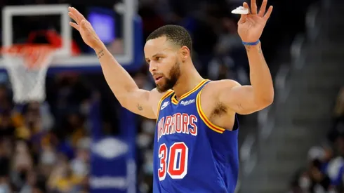Stephen Curry in action for the Warriors.