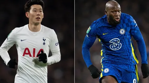 Heung-Min Son of Tottenham (left) and Hotspur Romelu Lukaku of Chelsea (right)