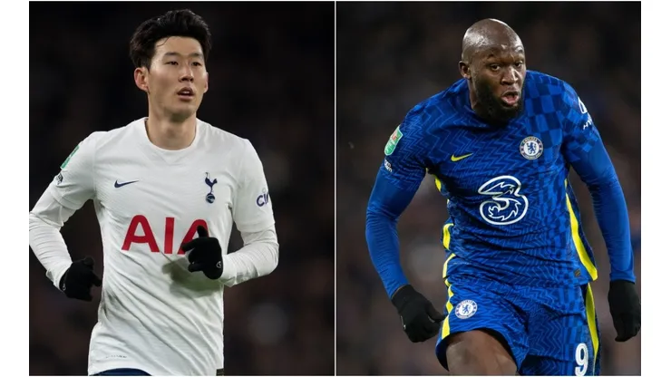 Heung-Min Son of Tottenham (left) and Hotspur Romelu Lukaku of Chelsea (right)