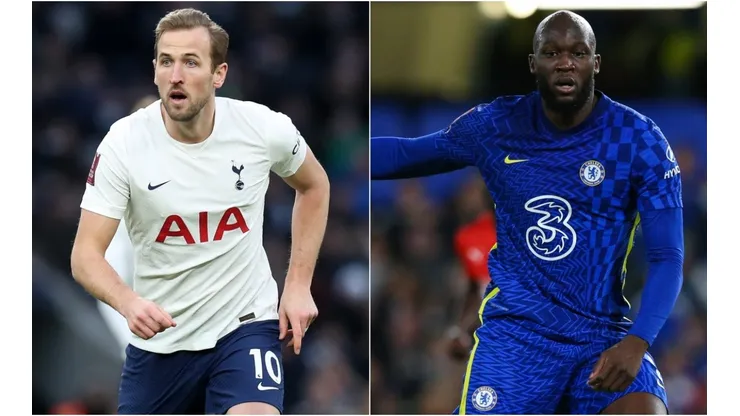 Harry Kane of Tottenham Hotspur (left) and Romelu Lukaku of Chelsea (right)