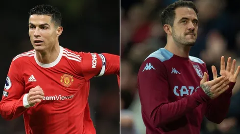 Cristiano Ronaldo of Manchester United (left) and Danny Ings of Aston Villa (right)