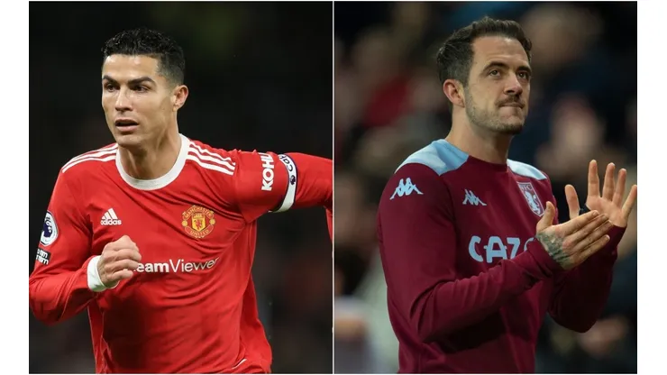Cristiano Ronaldo of Manchester United (left) and Danny Ings of Aston Villa (right)