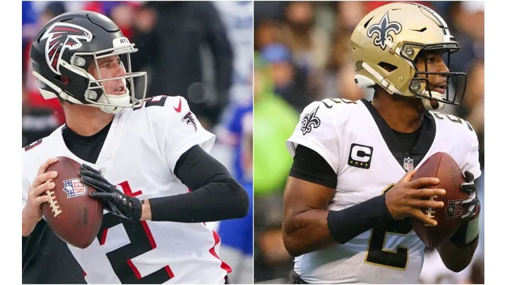 Matt Ryan of the Atlanta Falcons (right) and Jameis Winston of the New Orleans Saints (left)