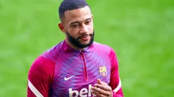 Memphis Depay of FC Barcelona during a training