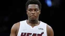 Kyle Lowry of the Miami Heat in a game against the Sacramento Kings