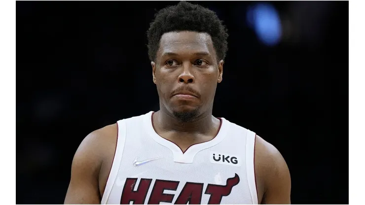 Kyle Lowry of the Miami Heat in a game against the Sacramento Kings