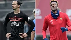 Ibrahimovic of Milan (left) and Abraham of Roma (right)