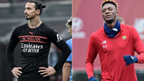 Ibrahimovic of Milan (left) and Abraham of Roma (right)