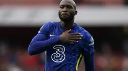 Chelsea's Romelu Lukaku reacts