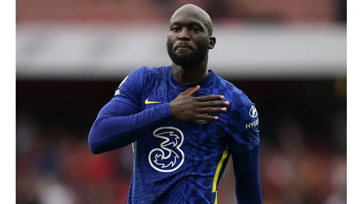 Chelsea's Romelu Lukaku reacts