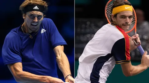 Alexander Zverev of Germany (left) and Taylor Fritz of the USA