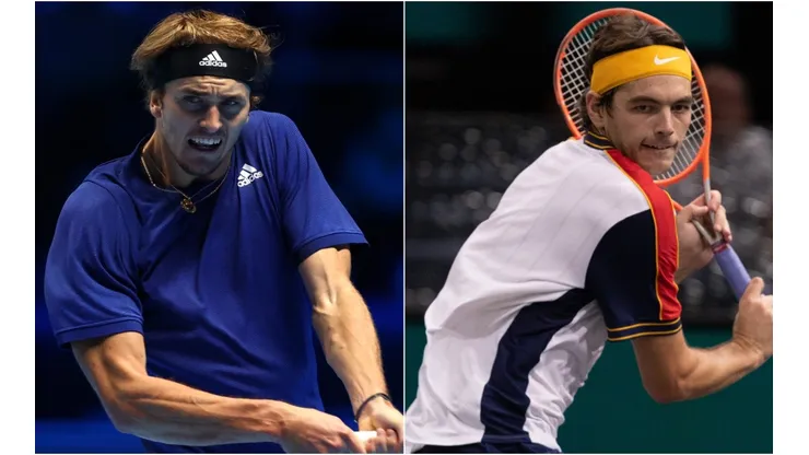 Alexander Zverev of Germany (left) and Taylor Fritz of the USA