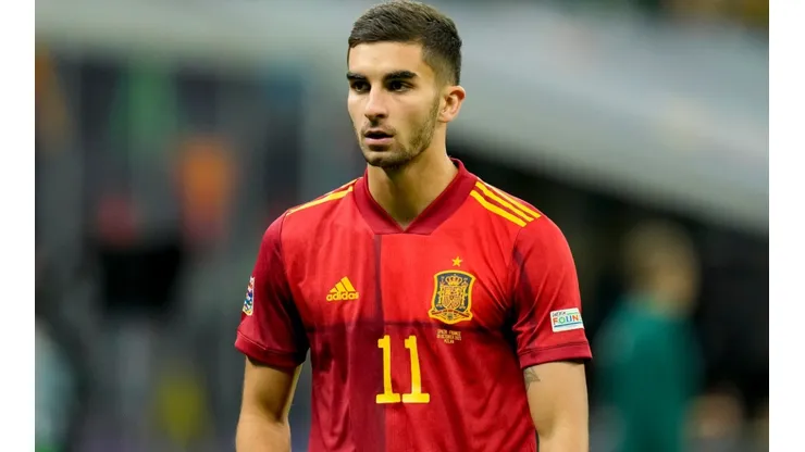 Ferran Torres of Spain looks on