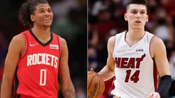 Jalen Green of the Houston Rockets (left) and Tyler Herro of the Miami Heat (right)