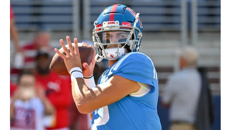 Ole Miss Rebels quarterback Matt Corral in action.
