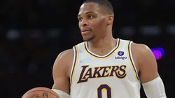 Russell Westbrook in action during the Lakers' loss to the Nets.